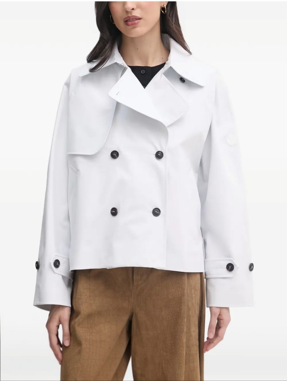 NEW Save The Duck Double Breasted Cropped jacket in white Size 1 Small